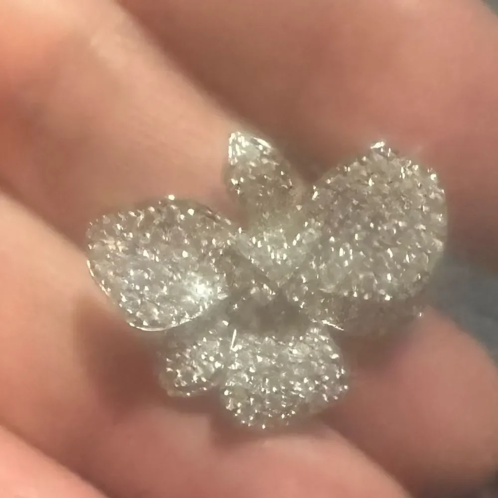 Elegant Silver Floral Earrings